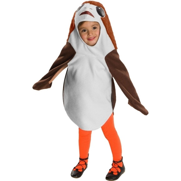 NEW Porg Star Wars Last Jedi Costume Toddler Sizes 2T-3T Hooded Romper - Picture 1 of 6